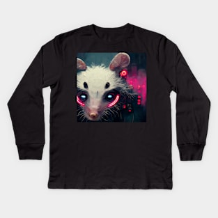 Cyberpunk Opposum Kids Long Sleeve T-Shirt